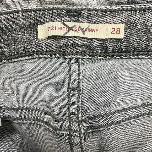 Women’s Levi’s 721 High Rise Skinny Jeans in Gray Size 28 - Picture 2 of 8